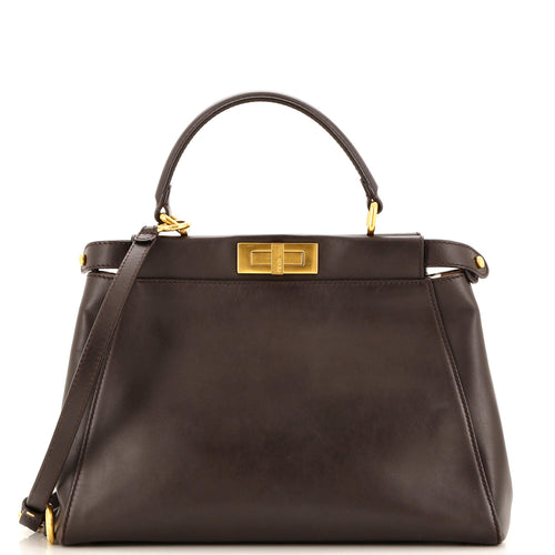 FENDI Peekaboo Bag Rigid Leather Regular