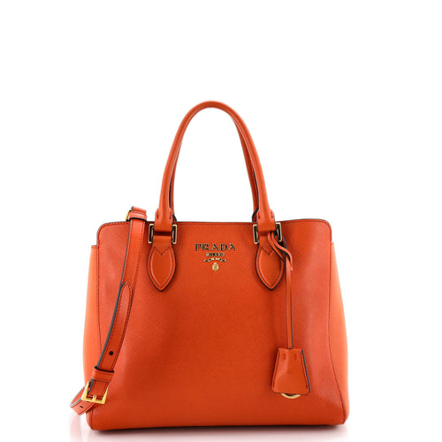PRADA Convertible Tote Saffiano with Soft Calf Small