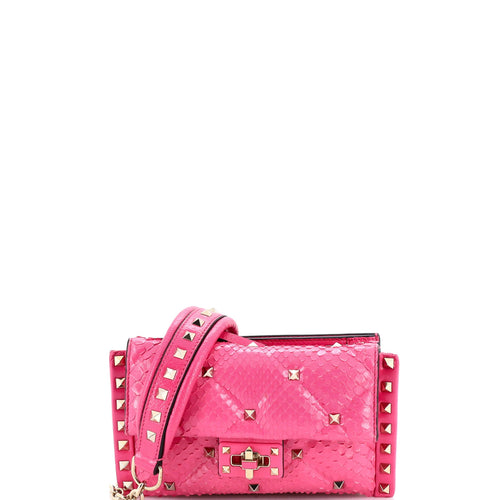 VALENTINO GARAVANI Candystud Crossbody Bag Python Mini