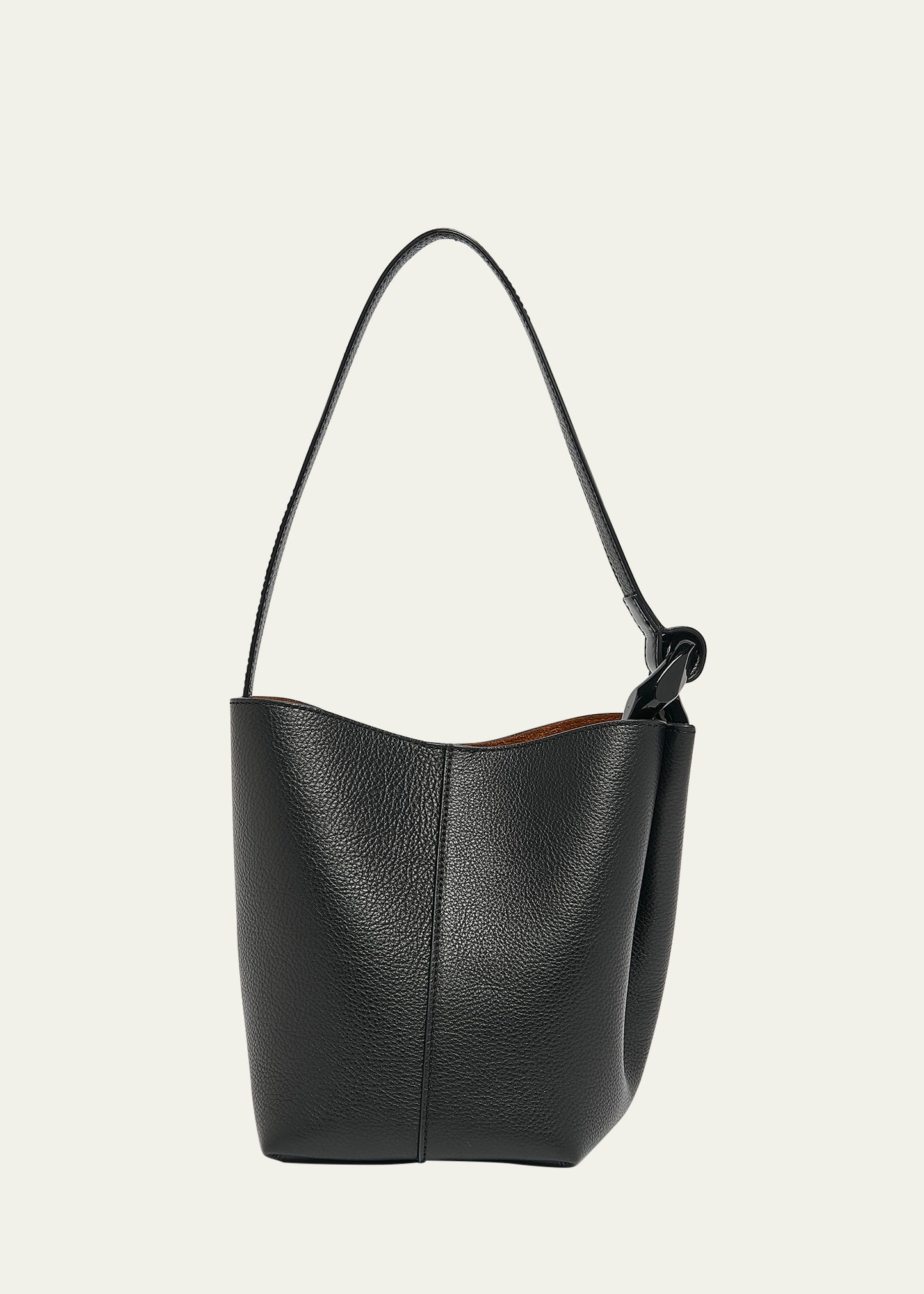 Jw Anderson Corner Small Grain Leather Bucket Bag