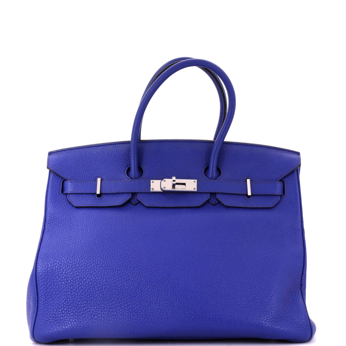 Herm?s Birkin Handbag Bleu Electrique Togo with Palladium Hardware 35