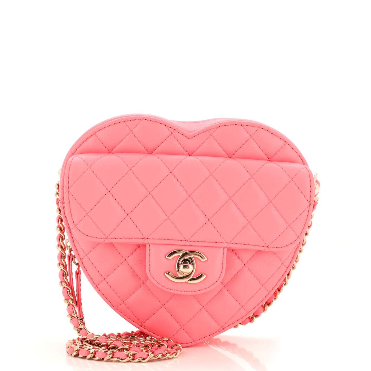 Chanel CHANEL CC in Love Heart Bag Quilted Lambskin