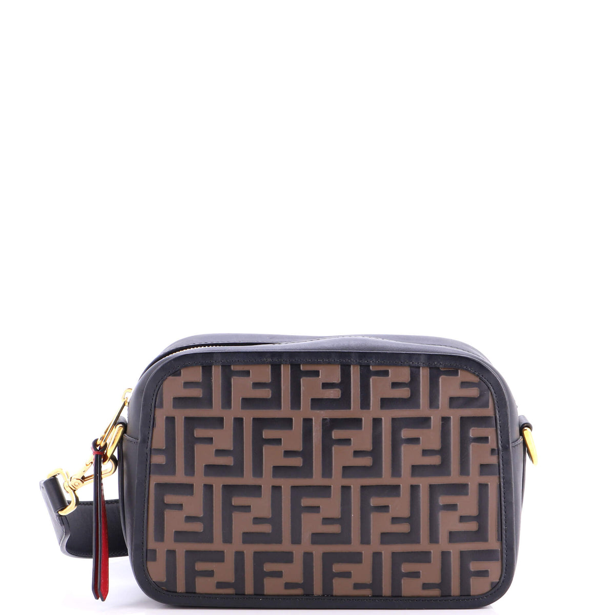Fendi FENDI Camera Bag Zucca Embossed Leather Medium