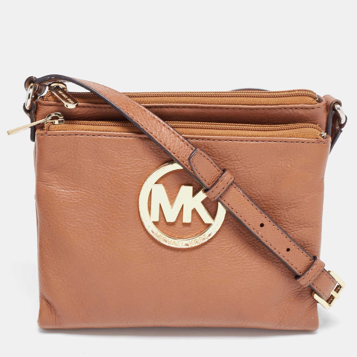 Michael Kors Brown Leather Crossbody Bag