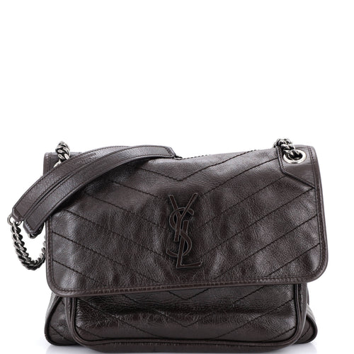 Niki Chain Flap Bag Matelasse Chevron Leather Medium