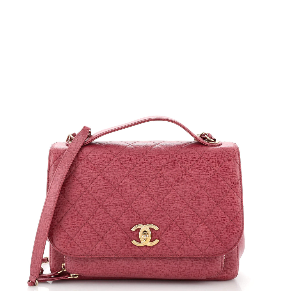 CHANEL Business Affinity Flap Bag Quilted Caviar Large