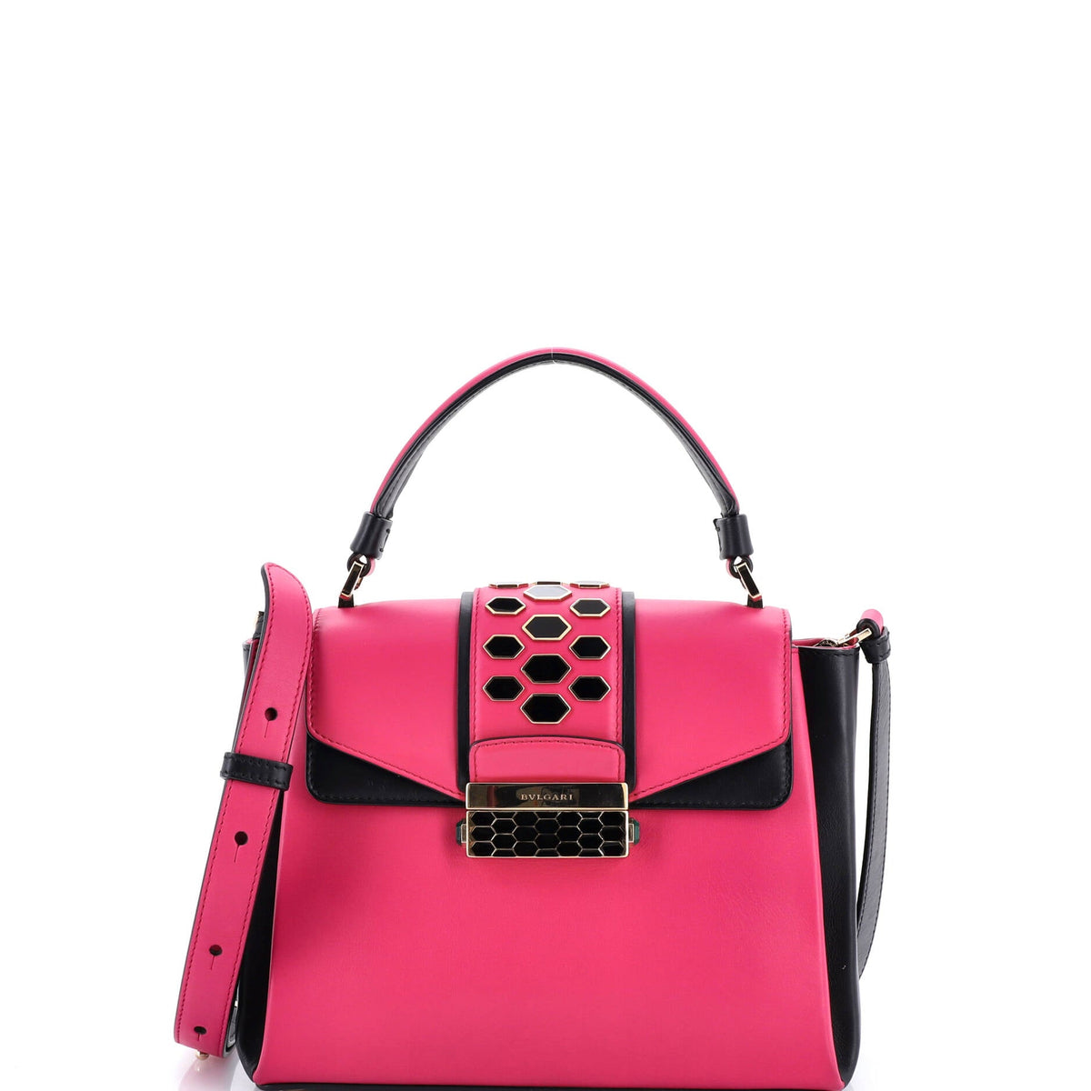 Bvlgari BVLGARI Serpenti Viper Top Handle Bag Leather Small