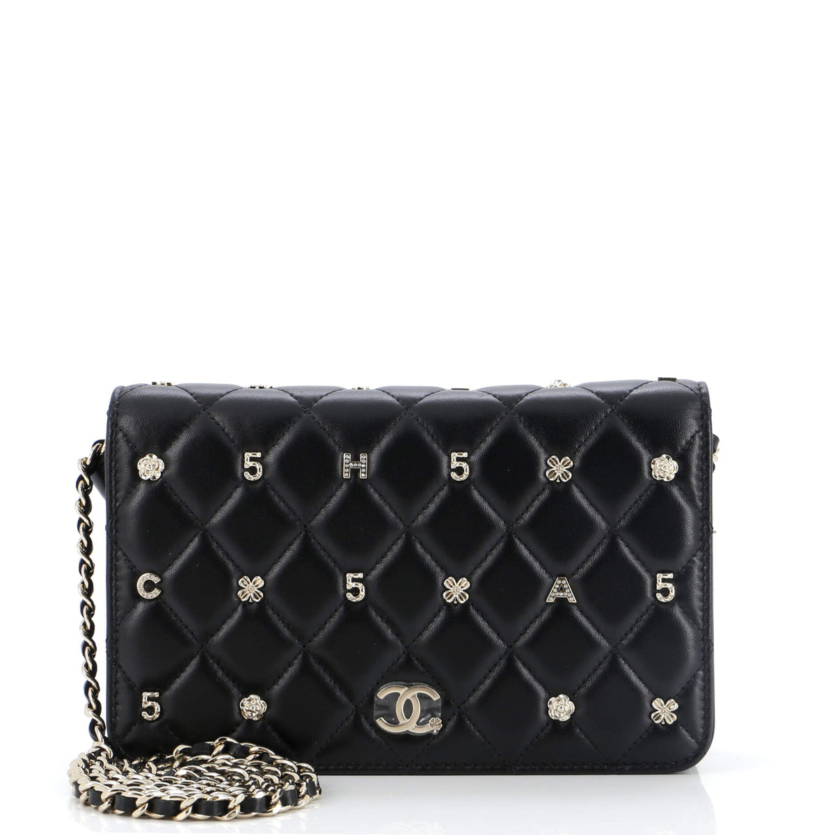 Chanel CHANEL All About Charms Wallet on Chain Quilted Lambskin