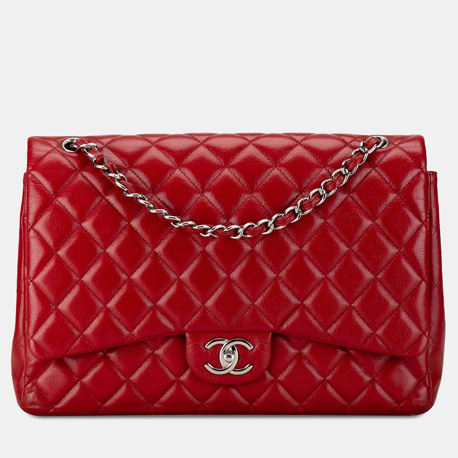 Chanel Sac Maxi Classic Caviar à double rabat