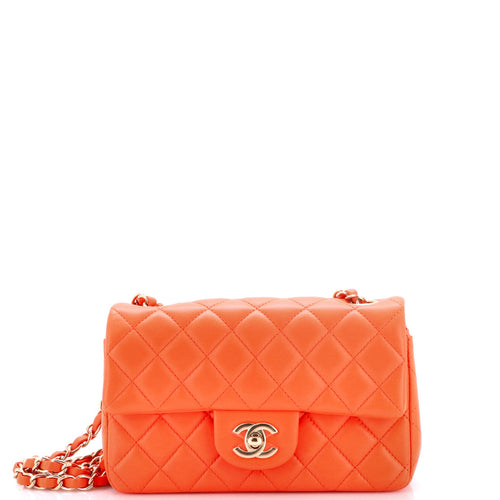 CHANEL Classic Single Flap Bag Quilted Lambskin Mini