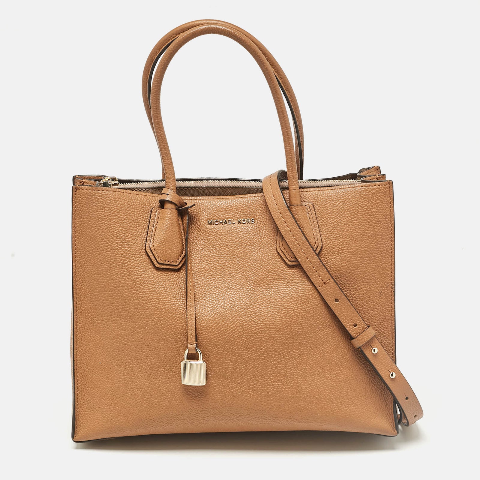 Michael Kors Brown Leather Large Mercer Tote