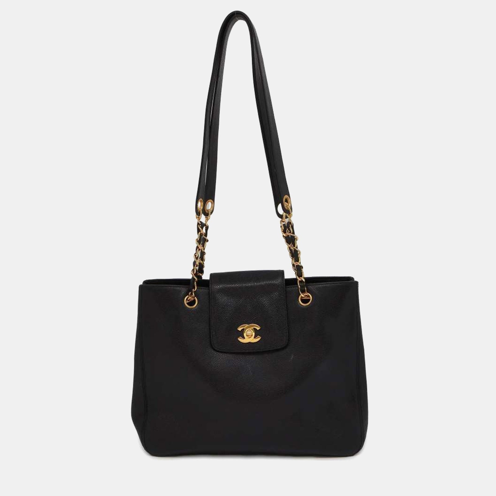 Chanel Sac Supermodel en cuir caviar noir