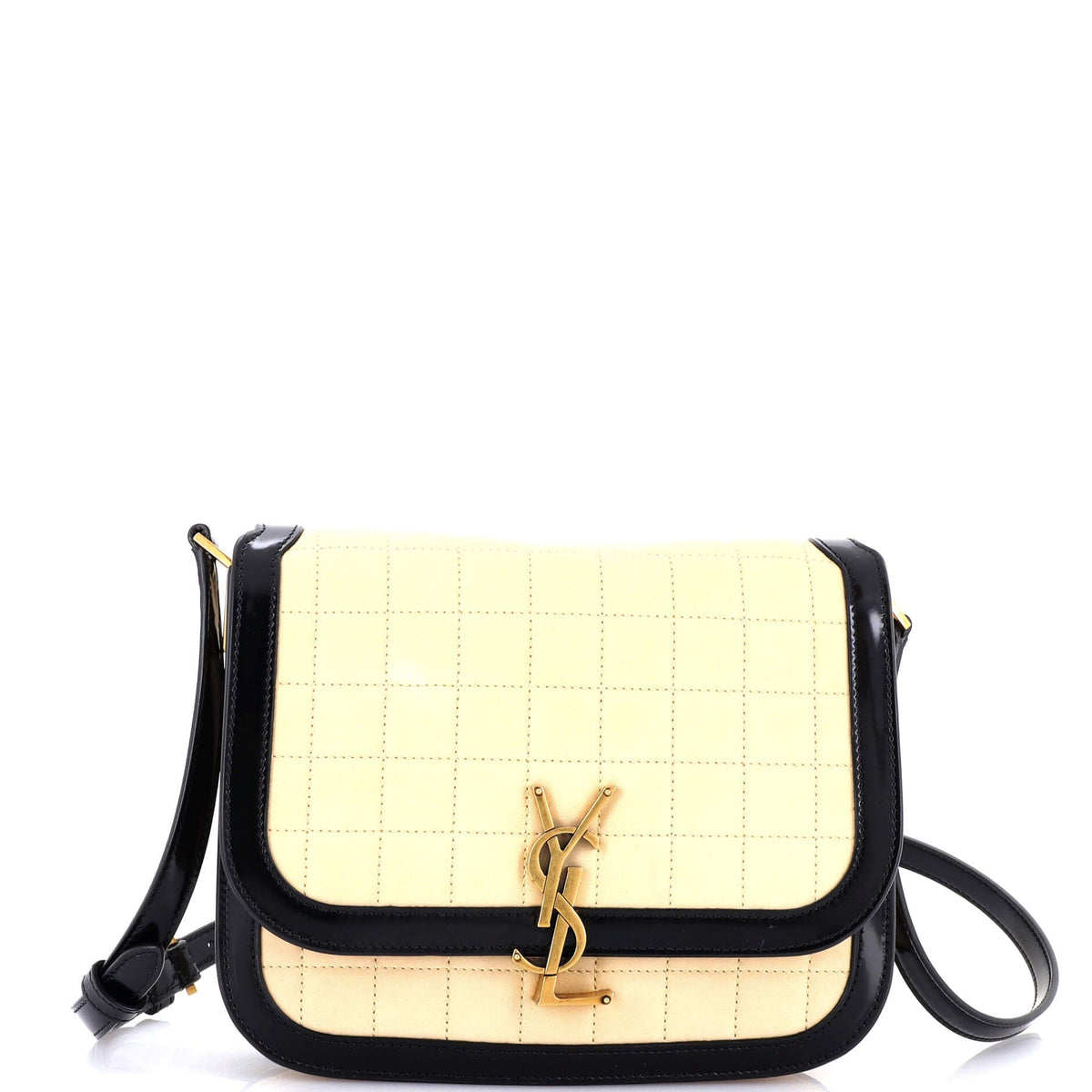 Saint Laurent Solferino Bag Quilted Suede Medium