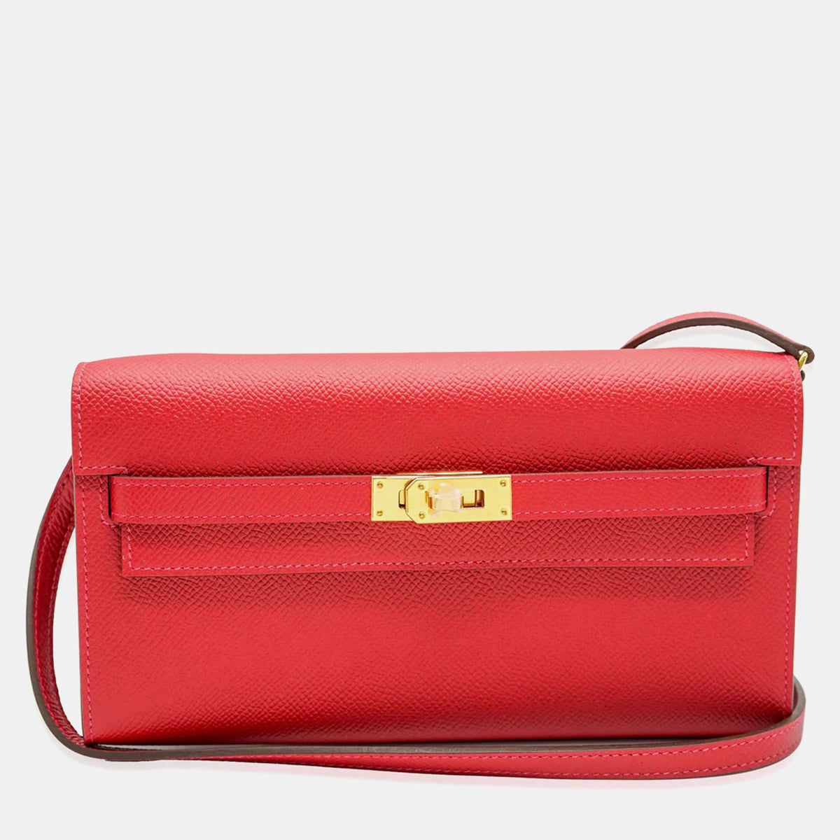 Hermès Rouge Casaque Epsom Kelly To Go GHW