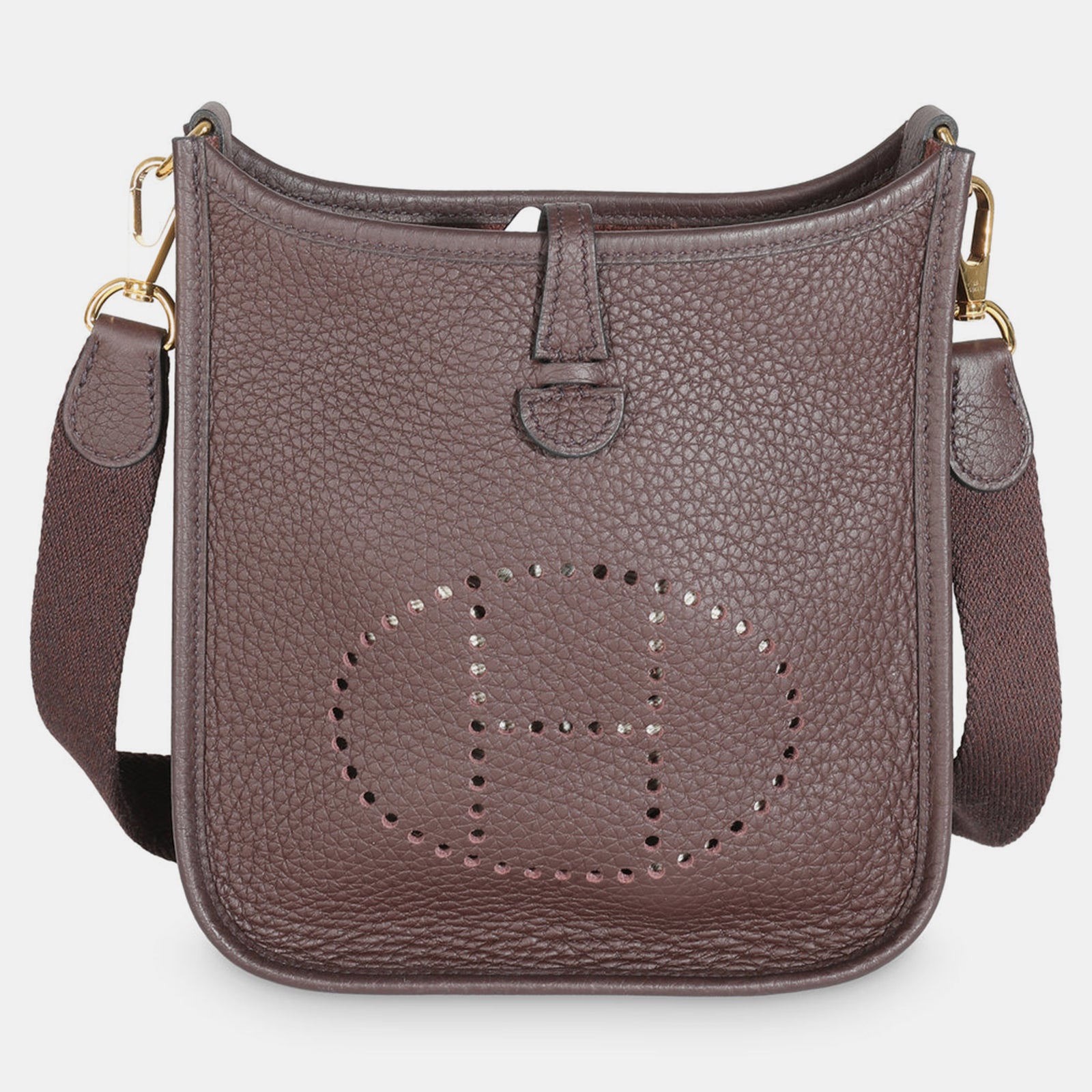 Herm?s Sac Mini Evelyne TPM GHW Clémence Rouge Sellier