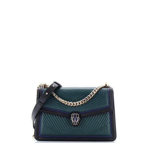BVLGARI Serpenti Forever Shoulder Bag Quilted Leather Small