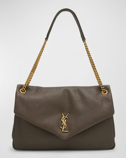Calypso Large YSL Shoulder Bag in Leather