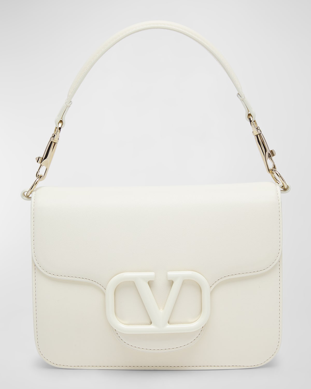 Valentino Loco VLOGO Flap Leather Shoulder Bag