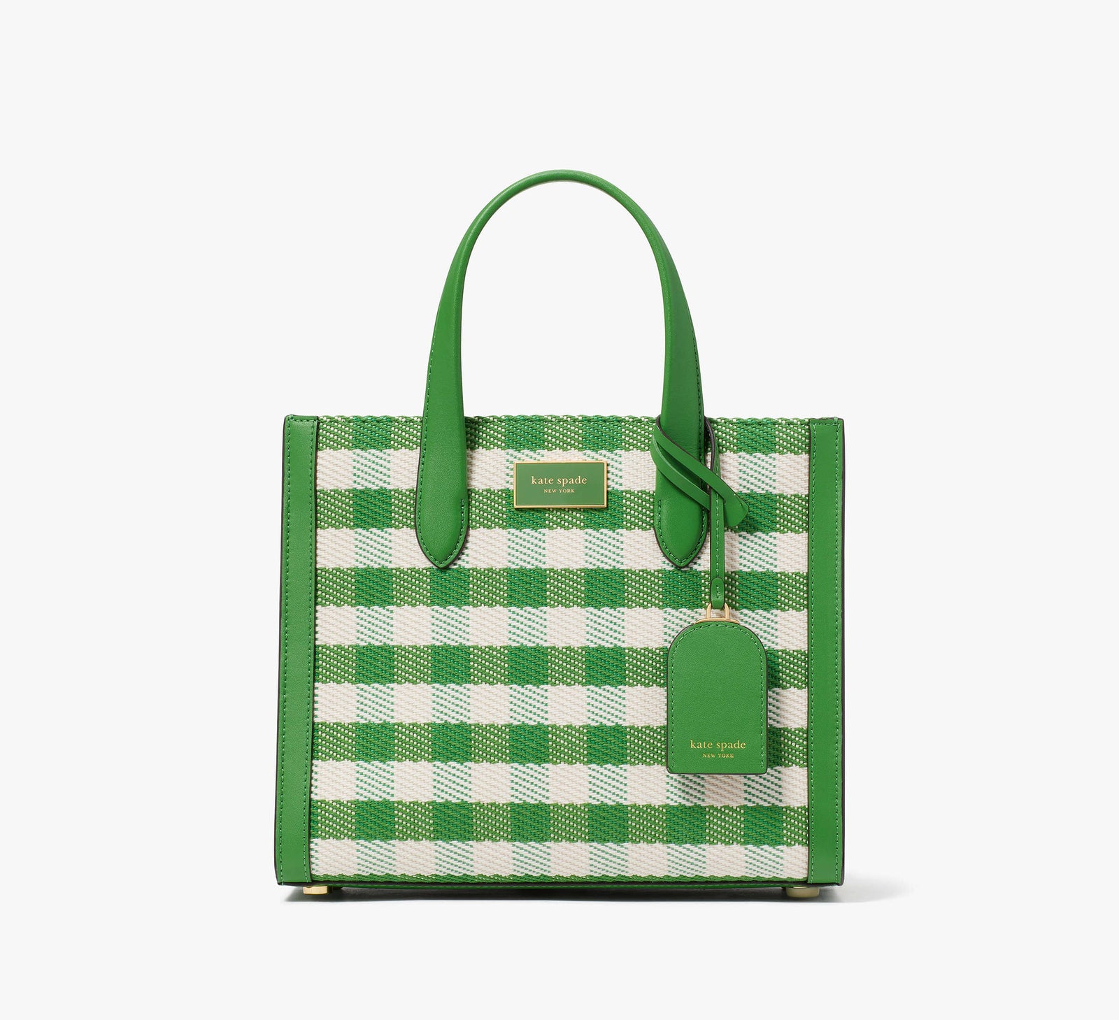 Kate Spade New York Manhattan Gingham Tweed Fabric Small Tote