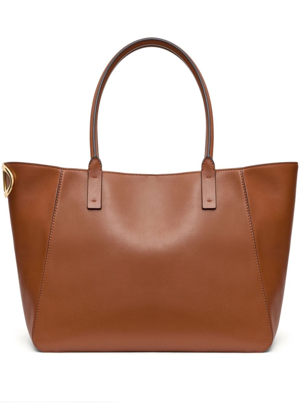 Women's Nappa Calfskin Vlogo Side Tote Bag in Marrone | 5W2B0Q29PWL