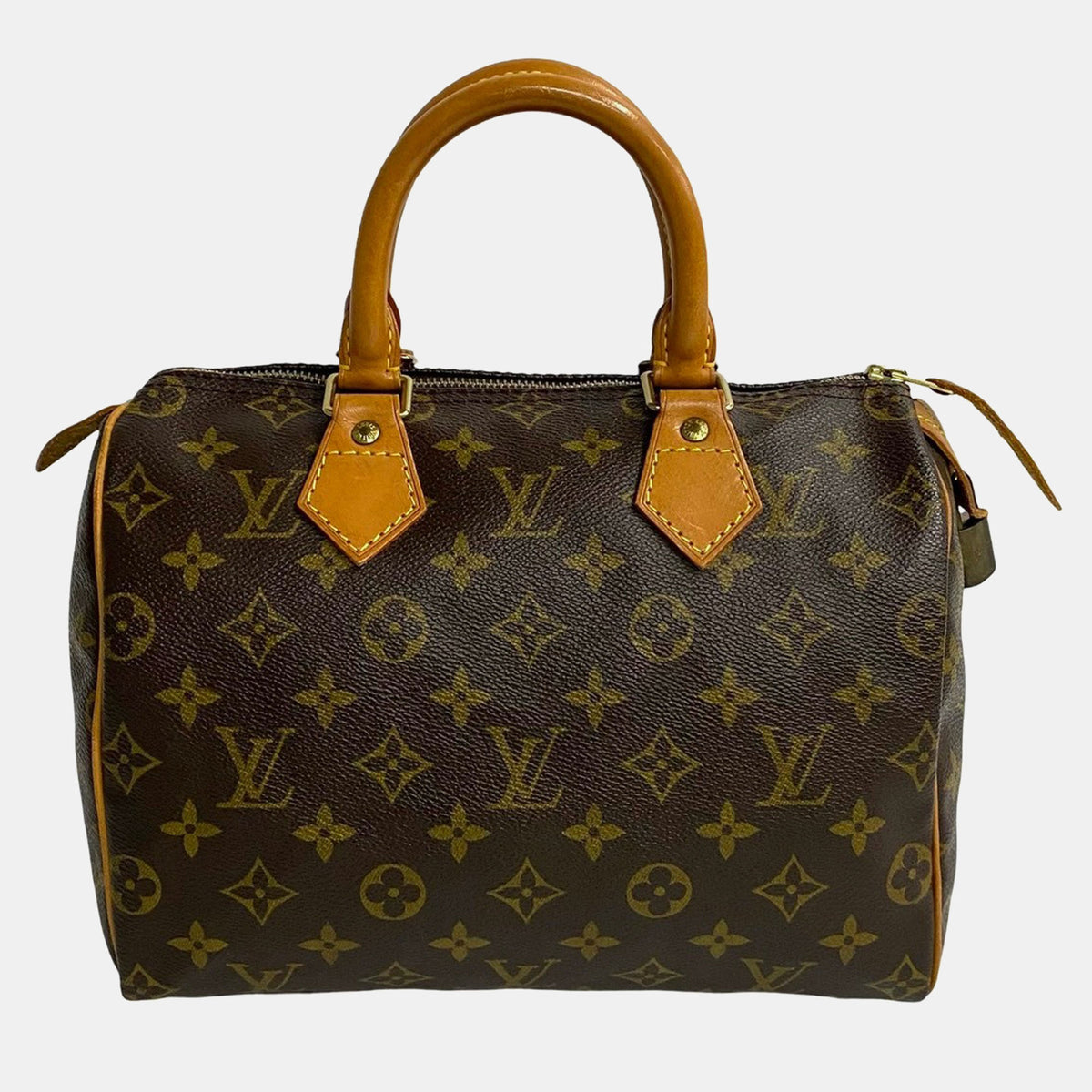 Louis Vuitton Brown Canvas Speedy 25 Satchel Bag