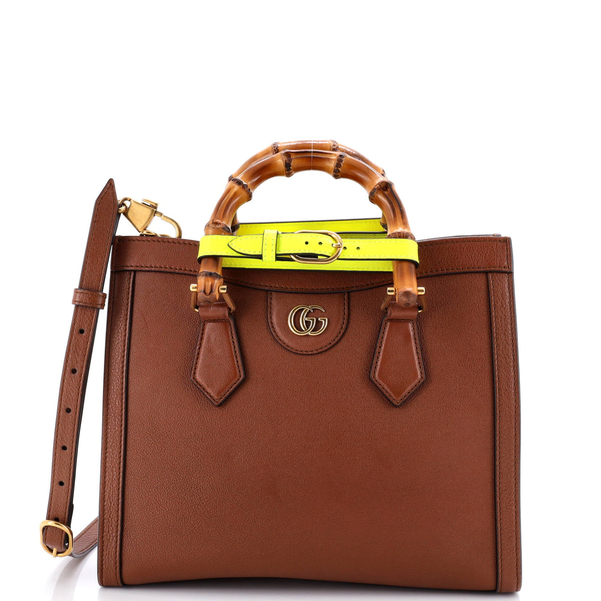 Gucci GUCCI Diana NM Bamboo Handle Tote Leather Small