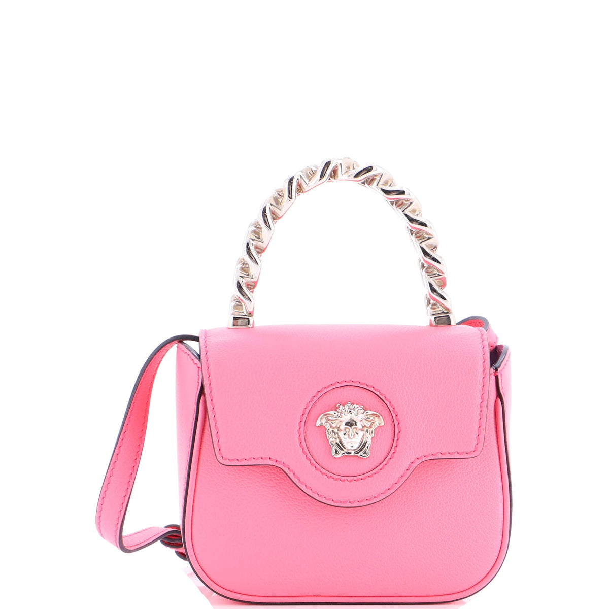 Versace VERSACE La Medusa Chain Top Handle Bag Leather Small
