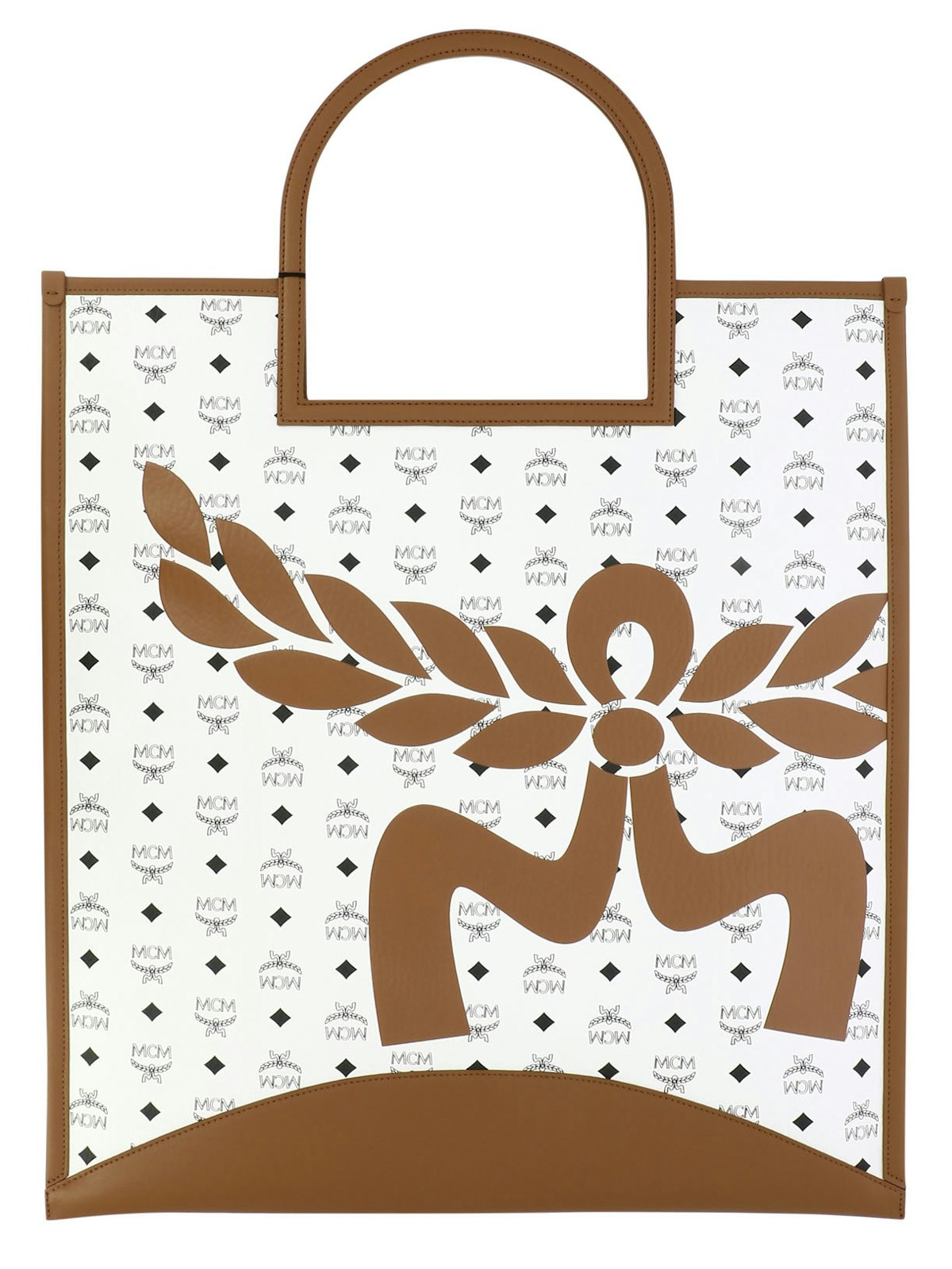 Mcm Women's Aren Tote Bag in White | MWTESTA04WHITE