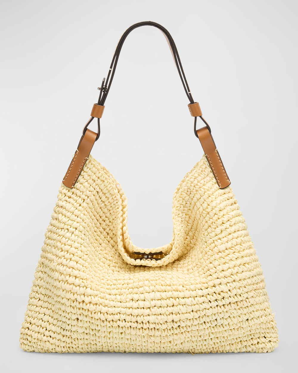 Minetta Raffia Shoulder Bag