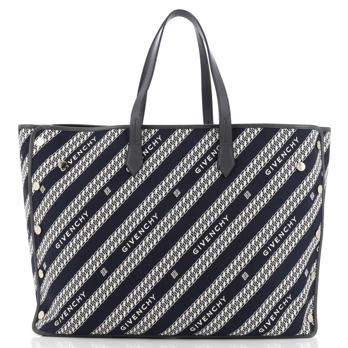 Givenchy GIVENCHY Bond Shopper Tote Logo Jacquard Canvas Large