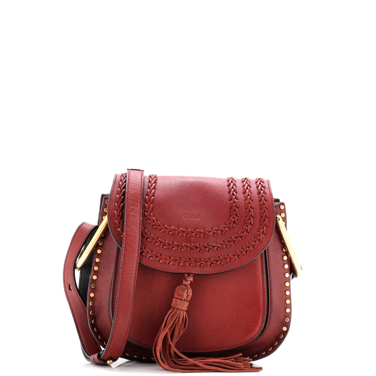 Chloe CHLOE Hudson Handbag Whipstitch Leather Small