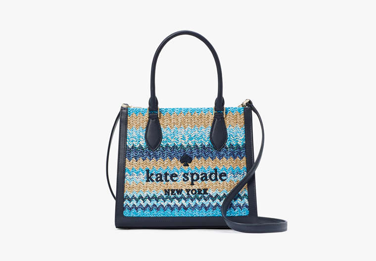 Kate Spade New York Ellie Stripe Straw Small Tote