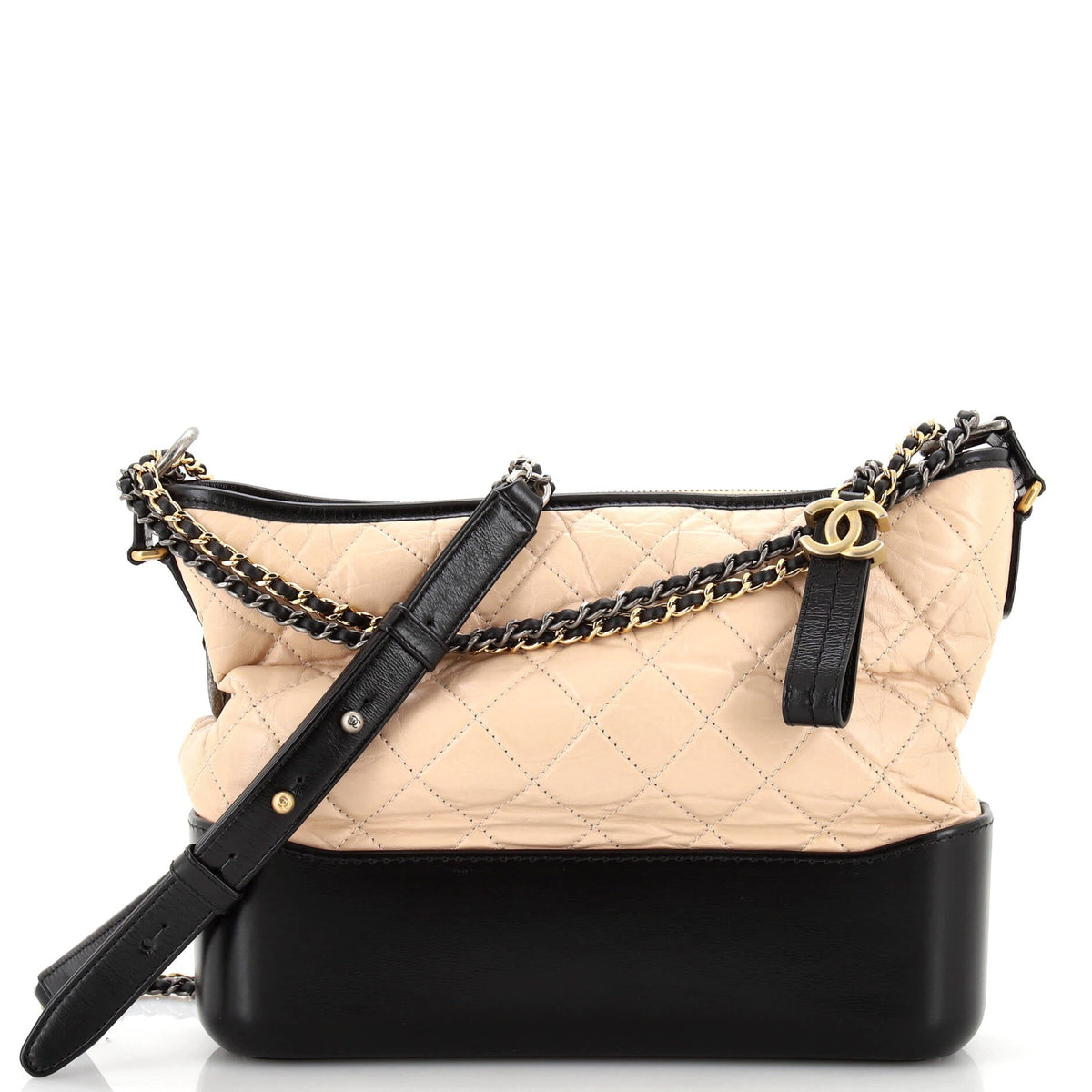 Chanel CHANEL Gabrielle Hobo Quilted Aged Calfskin Medium