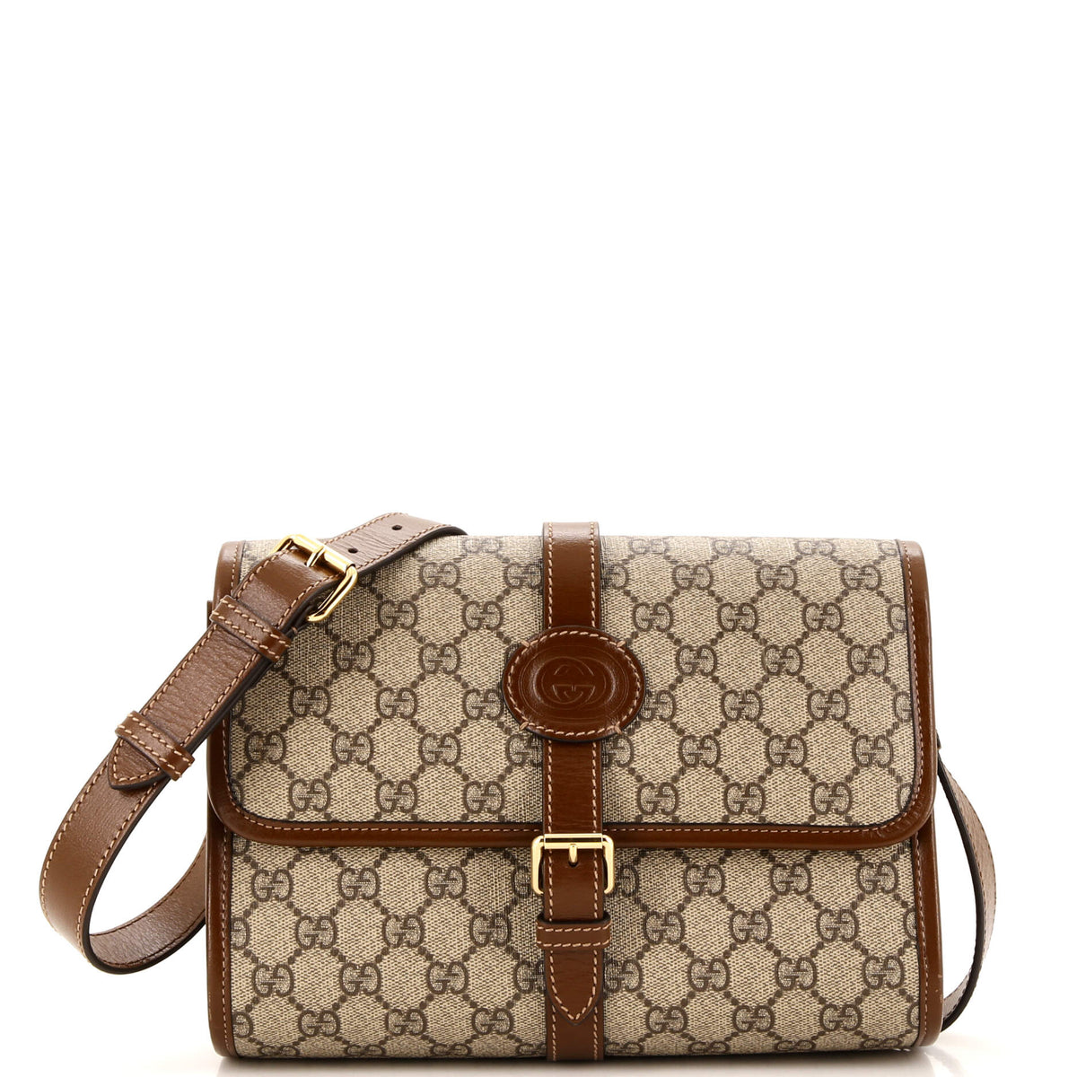 Gucci GUCCI Interlocking G Patch Messenger Bag GG Coated Canvas Small