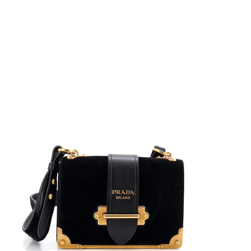PRADA Cahier Crossbody Bag Velvet Small