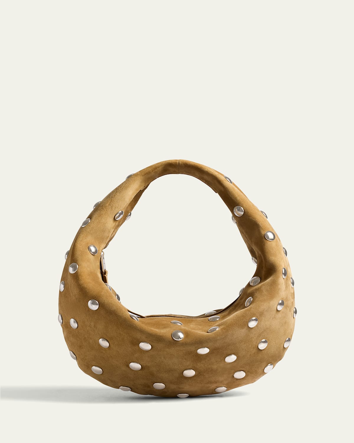 Khaite Olivia Medium Studded Suede Hobo Bag