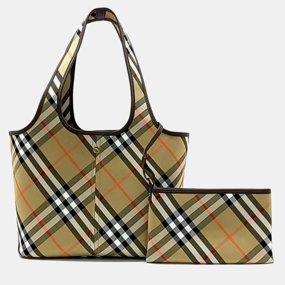 Burberry small checked tote bag