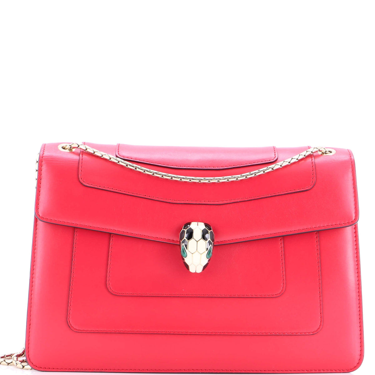 Bvlgari BVLGARI Serpenti Forever Square Shoulder Bag Leather Large