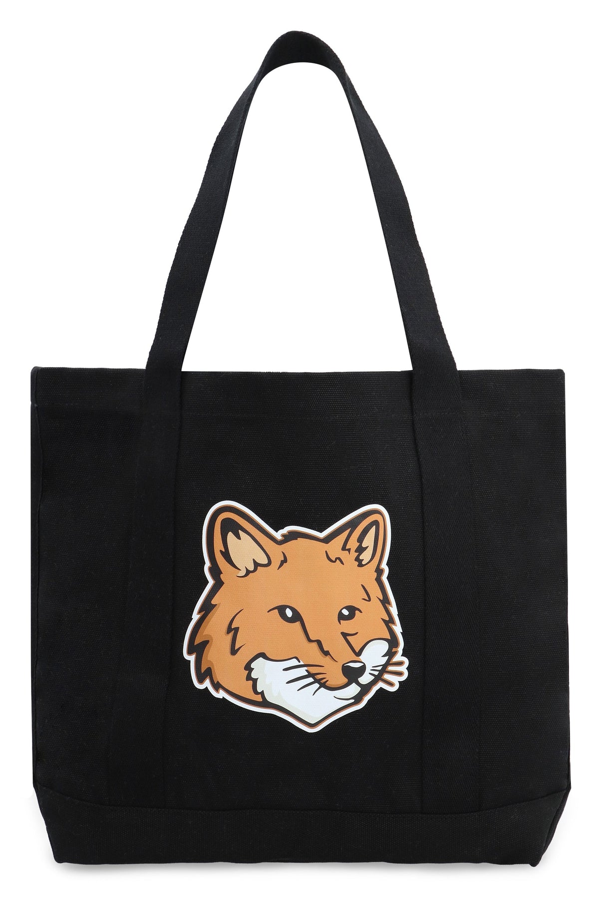 Maison KitsunÃ© Men's Fox Head Tote Bag in Nero | LW05101WW0050