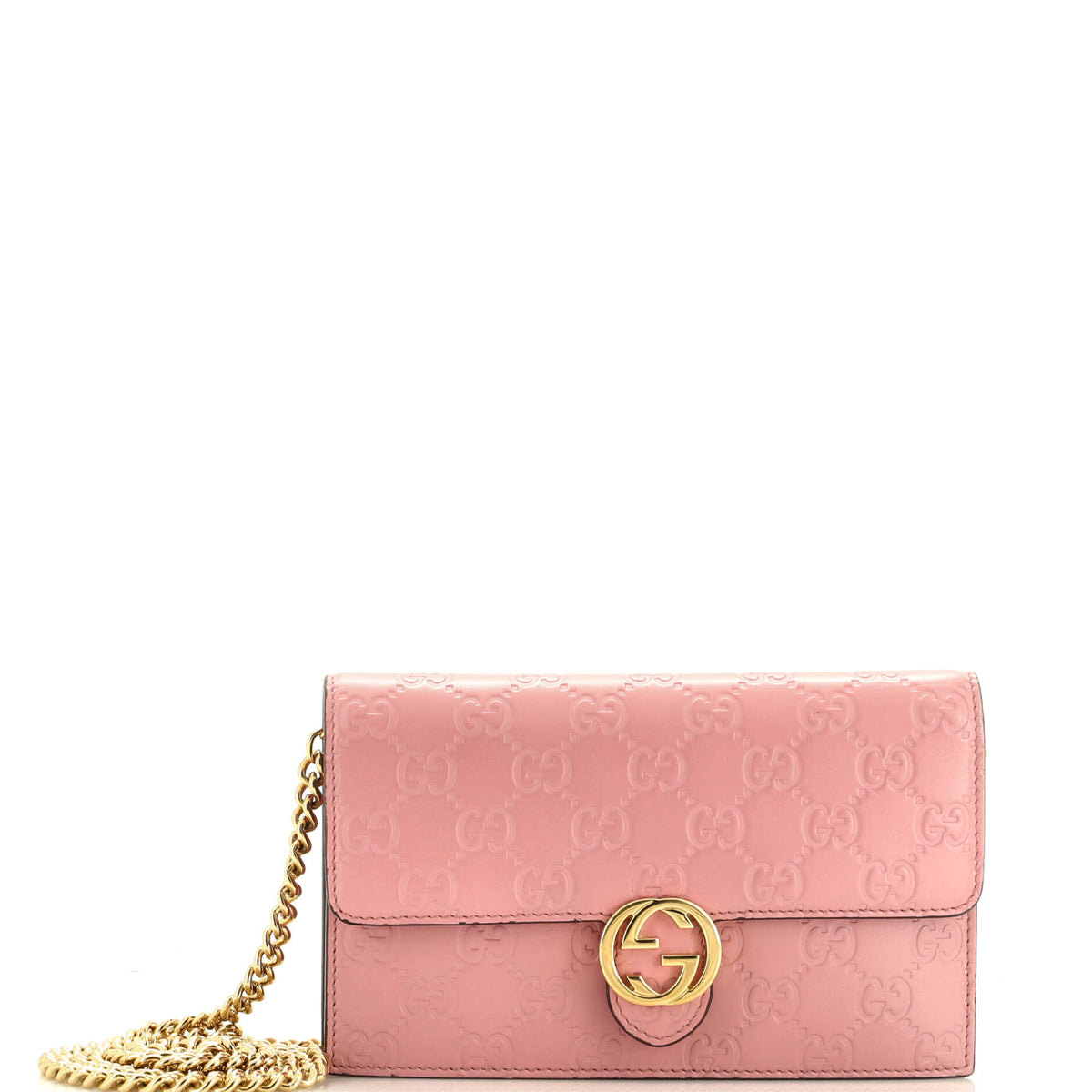 Gucci GUCCI Icon Wallet on Chain Guccissima Leather