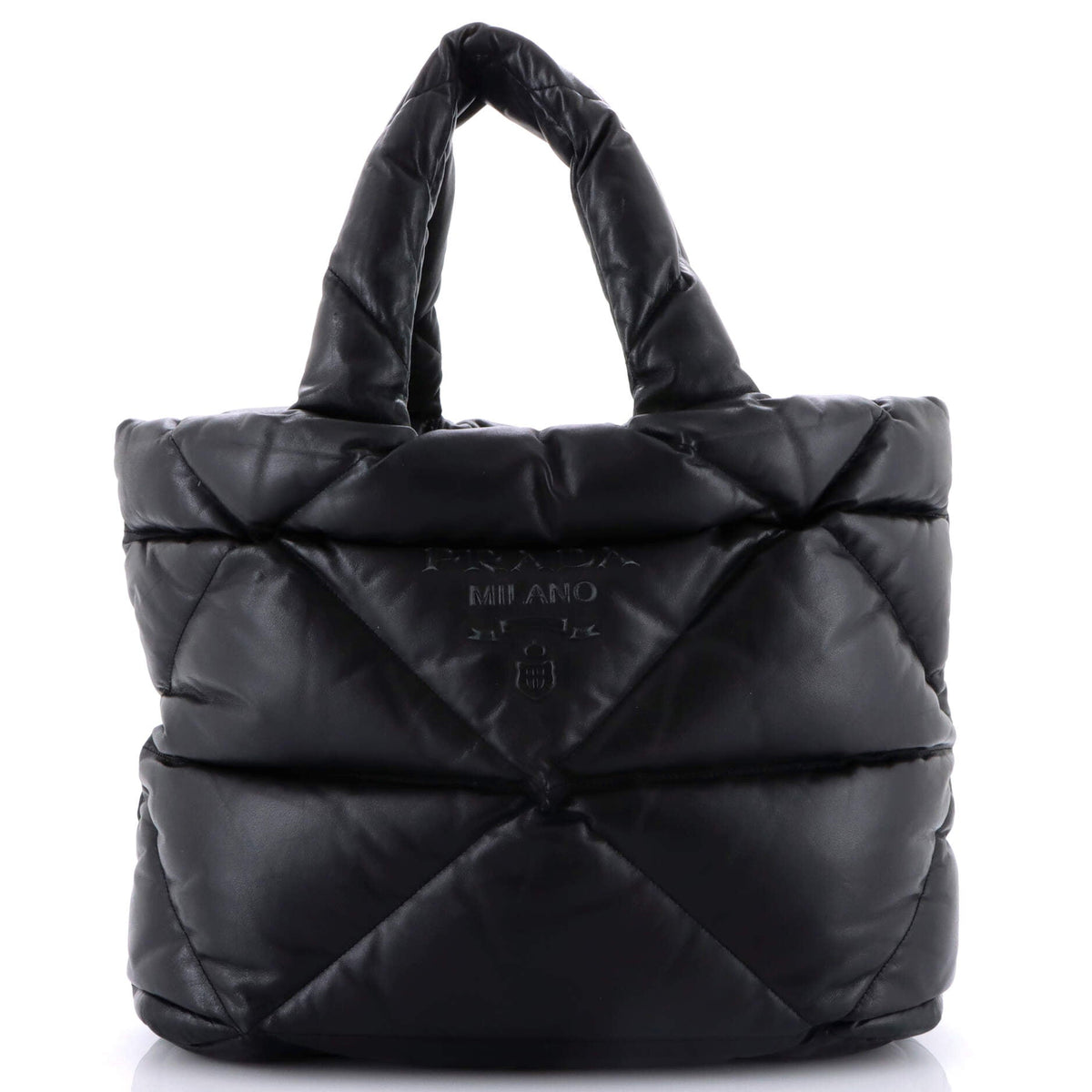 Prada PRADA Padded Tote Bag Quilted Nappa Leather Large
