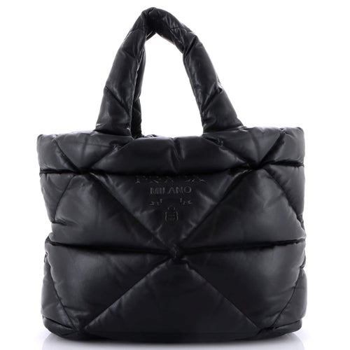PRADA Padded Tote Bag Quilted Nappa Leather Large