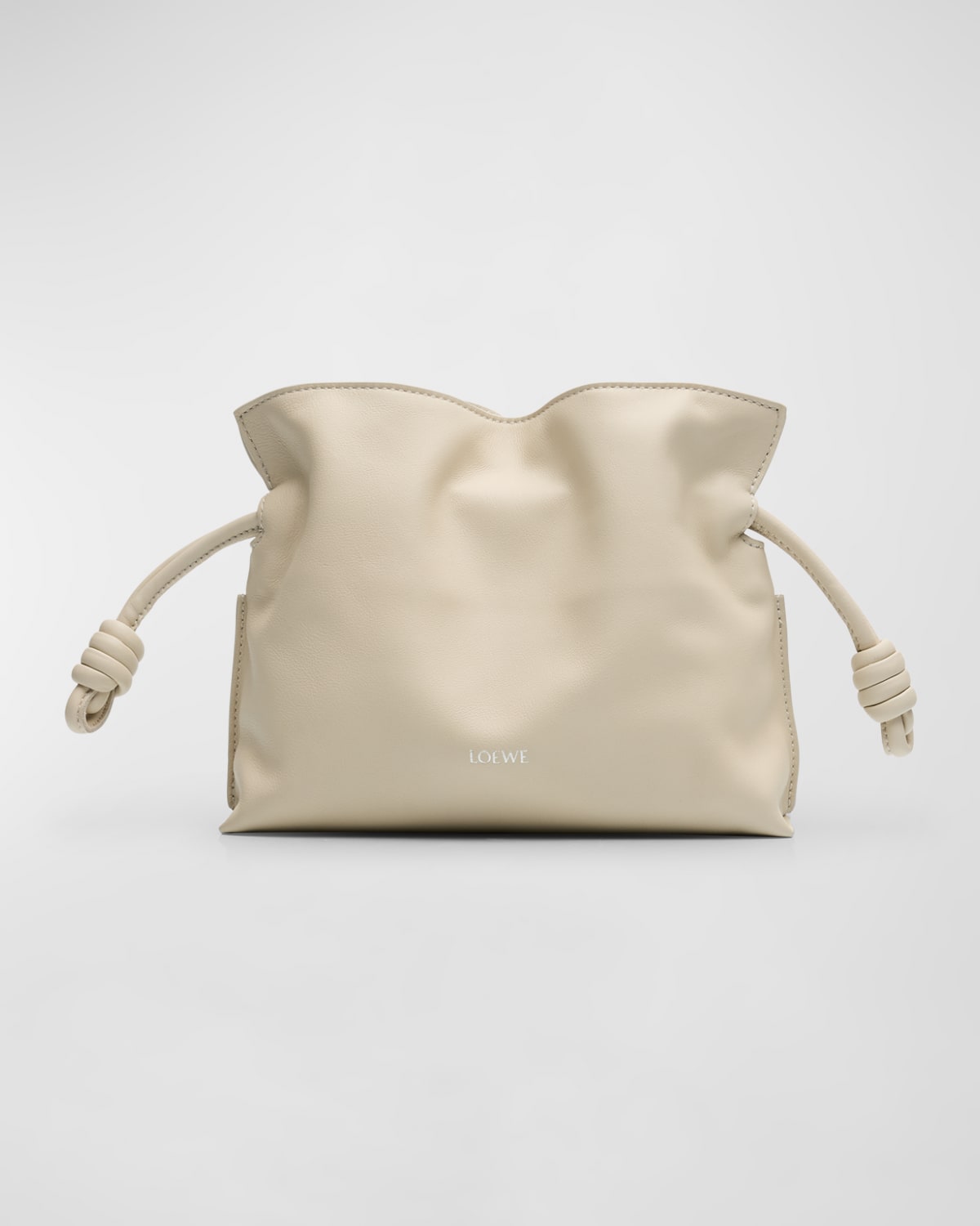 Loewe Flamenco Mini Clutch Bag in Napa Leather with Golden Foil Anagram