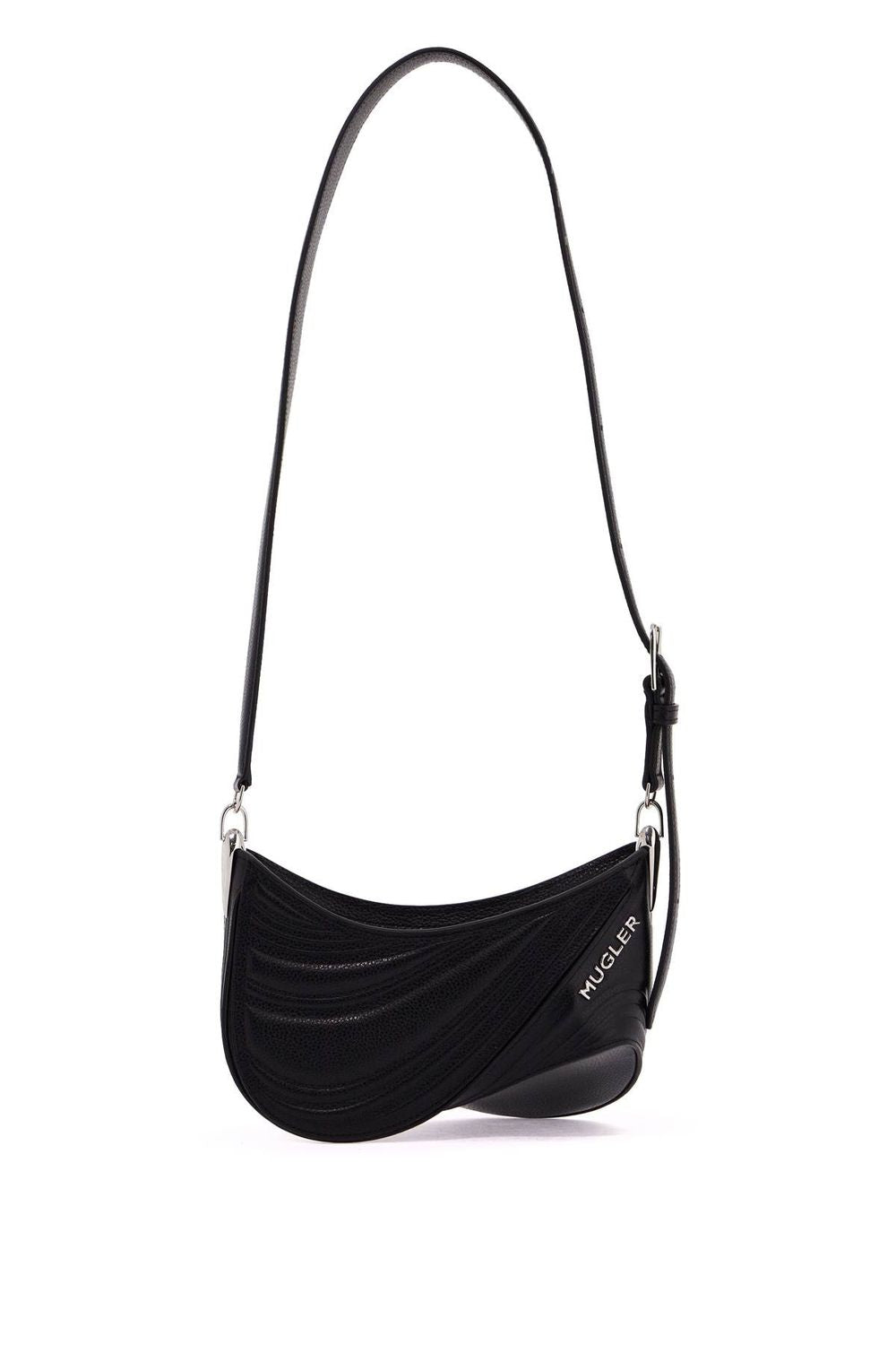 Mugler Women's Small Spiral Curve 01 Bag in Black | 24F10SA0010934F