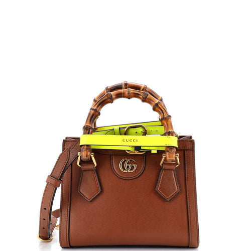 GUCCI Diana NM Bamboo Handle Tote Leather Mini