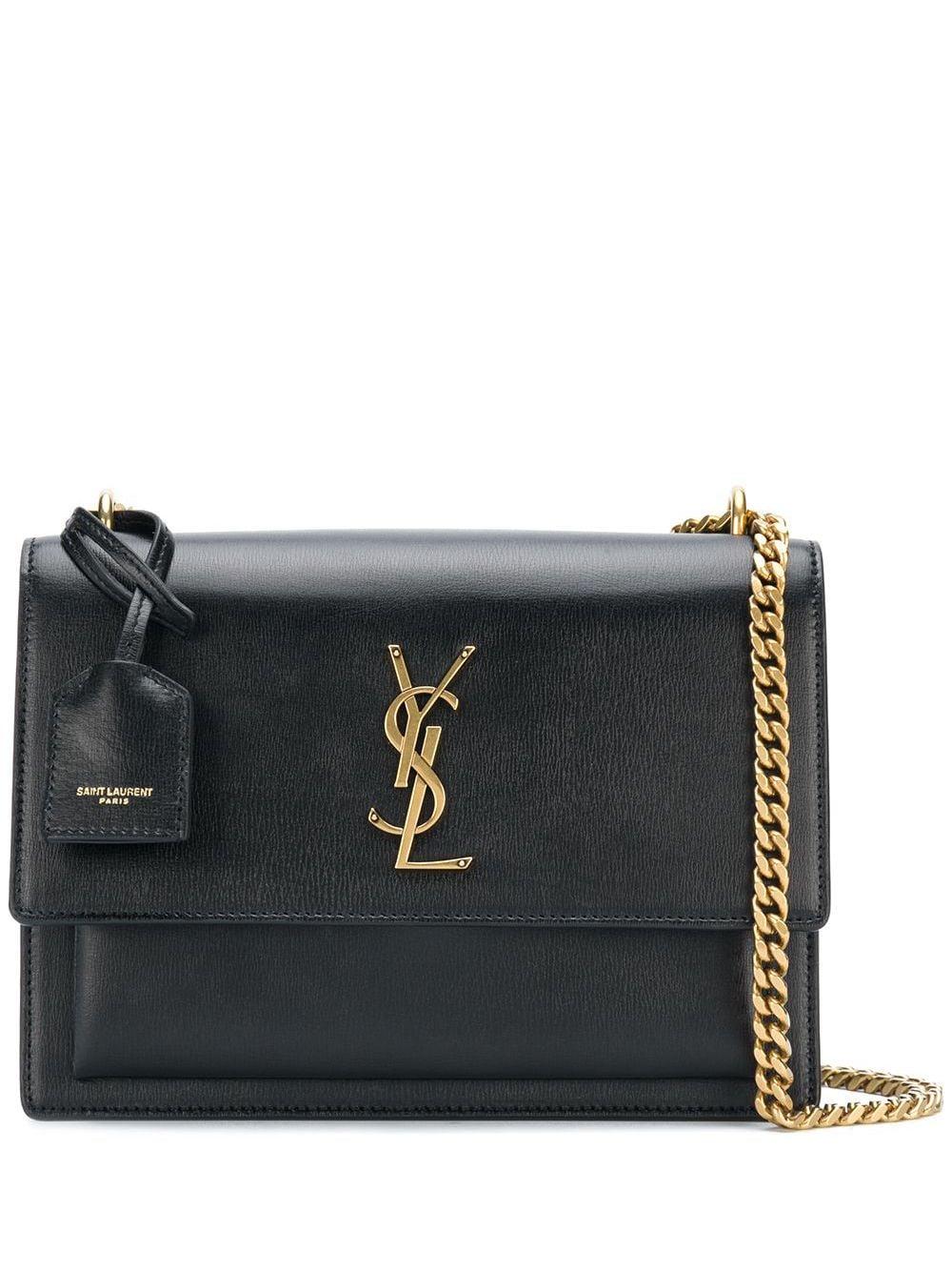Saint Laurent Women's Ysl Bo Mng M Sunset in Nero | 442906D420W1000