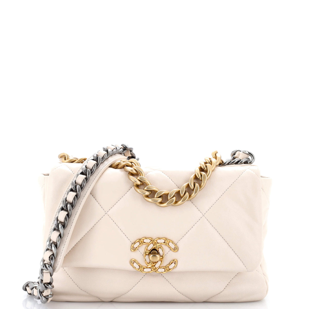Chanel CHANEL 19 Flap Bag Quilted Leather Medium