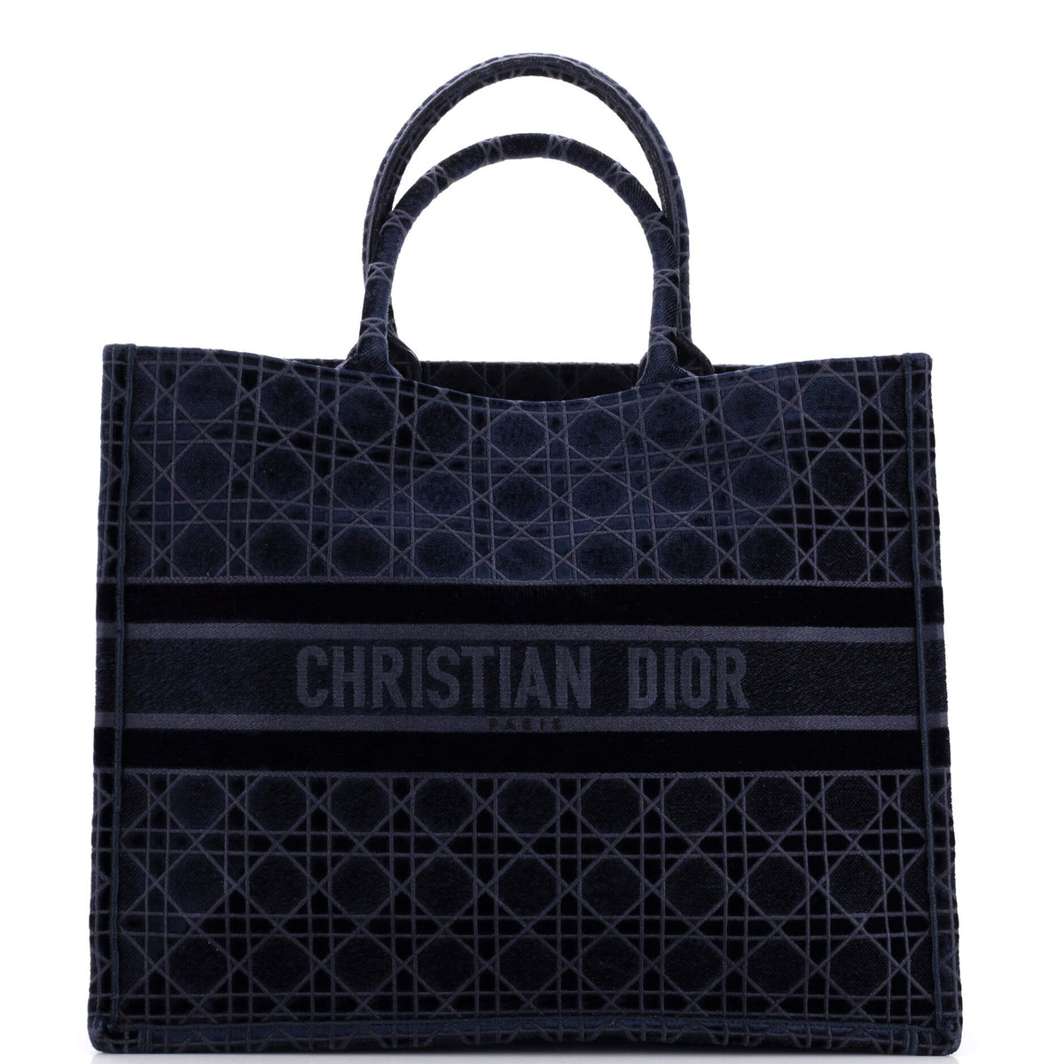 Christian Dior Book Tote Oblique Velvet Large