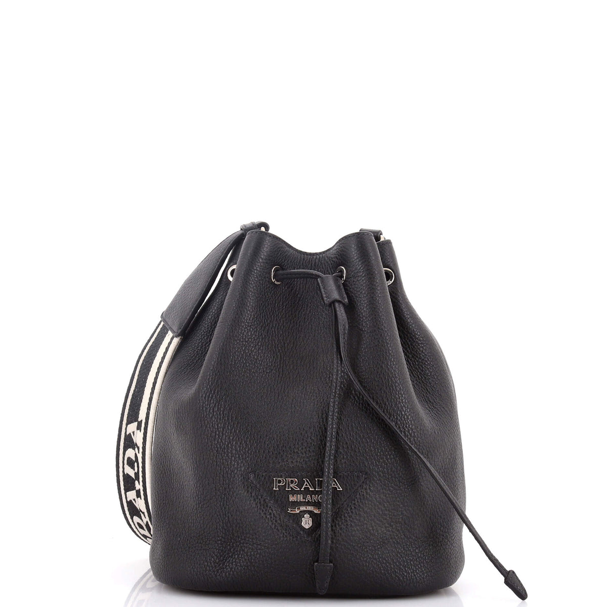 Prada PRADA Flou Bucket Bag Vitello Daino Small