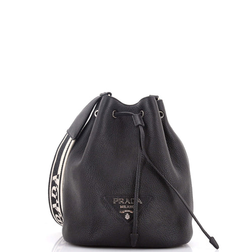 PRADA Flou Bucket Bag Vitello Daino Small